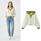 Cardiganpullover im koreanischen Stil mit Kapuze