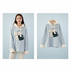 Japanischer lässiger Kapuzenpullover mit Kordelzug