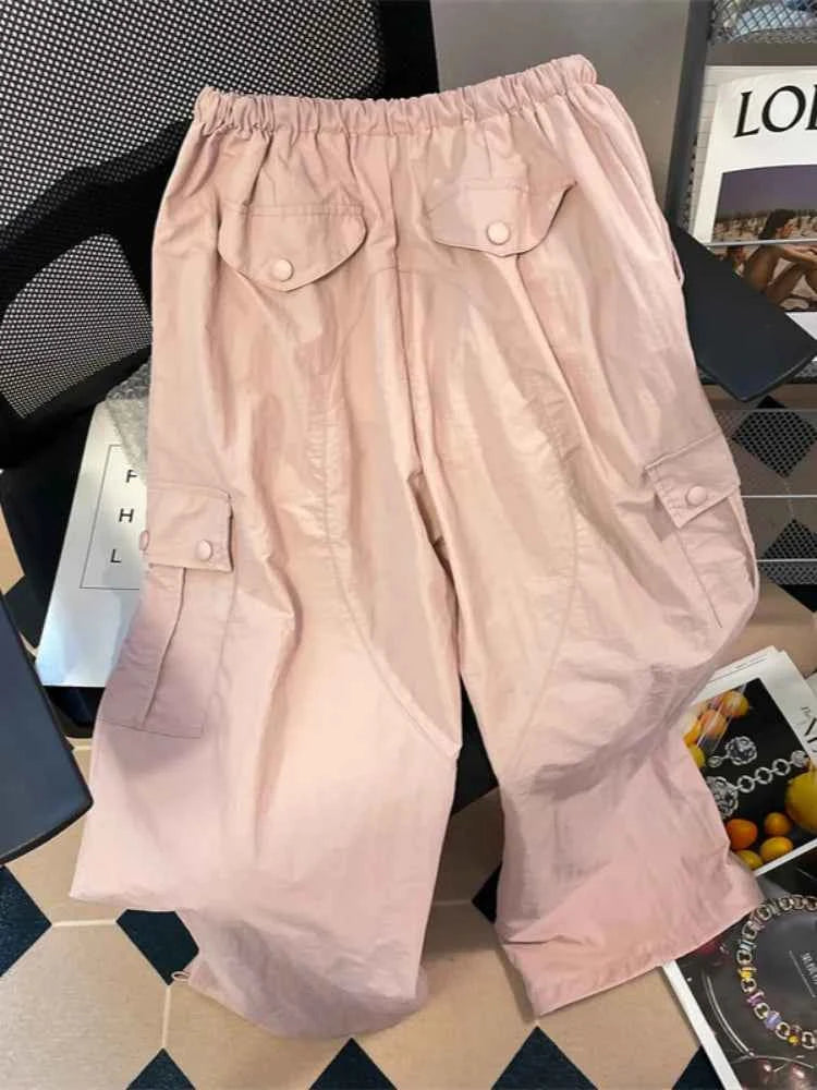 Pink Kawaii Cargo Pants for Cute Style