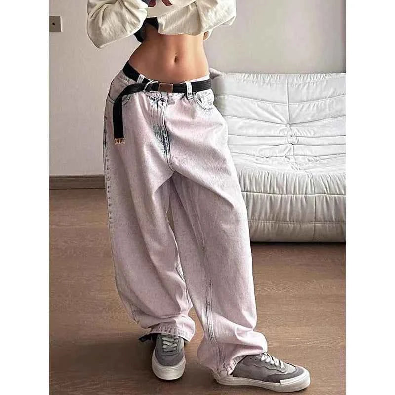 Vusy Kawai Shop Pink Y2K Jeans Women for Trendy Style