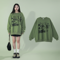 Cute Green Harajuku Design Hoodie