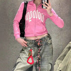 Cute Oversized Jeans with Trendy Tattoo Style Design
