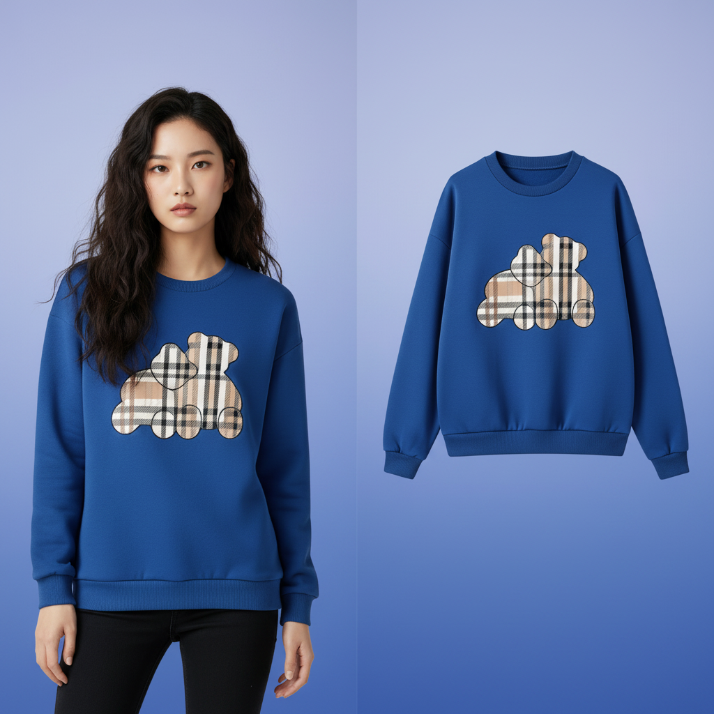 Niedlicher japanischer Teddy-Print Kapuzenpullover