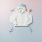 Niedlicher Usagi Hasen-Kapuzenpullover mit Reißverschluss und Ohren