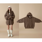 Damen Strickjacke im Oversize-Schnitt, koreanischer Stil