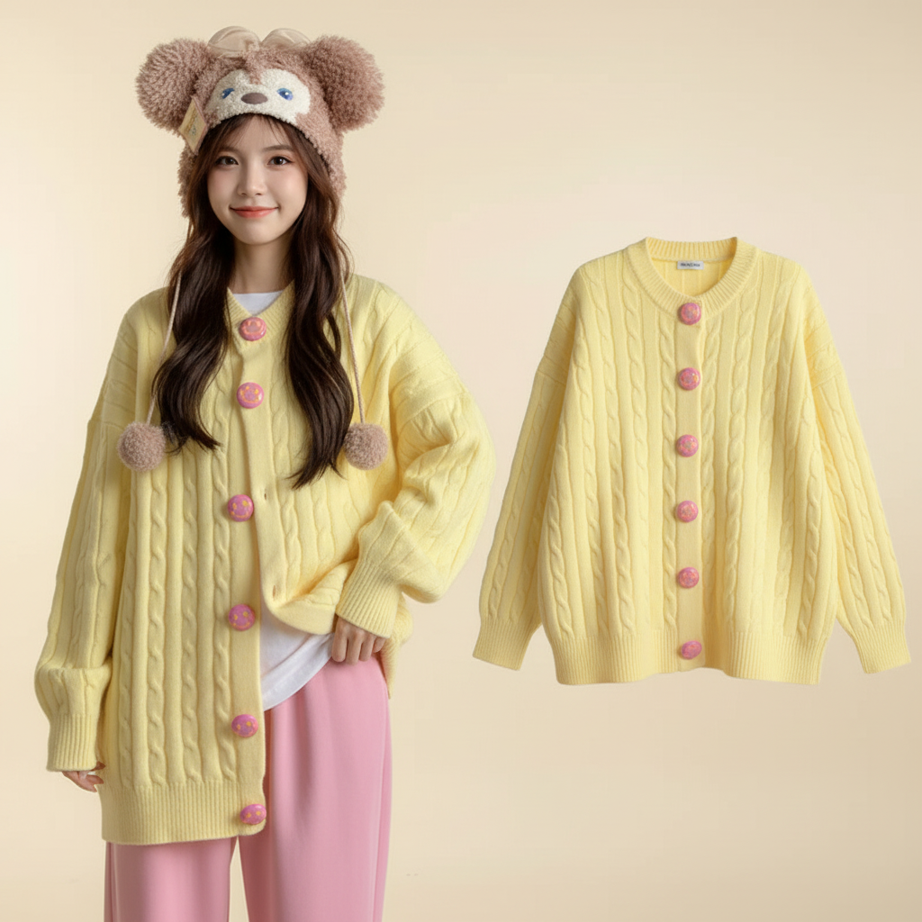 Gilet brodé jaune pour femme