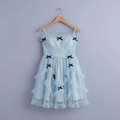 Süßes Mini-Kleid-Set mit Schleife und gestuftem Rock