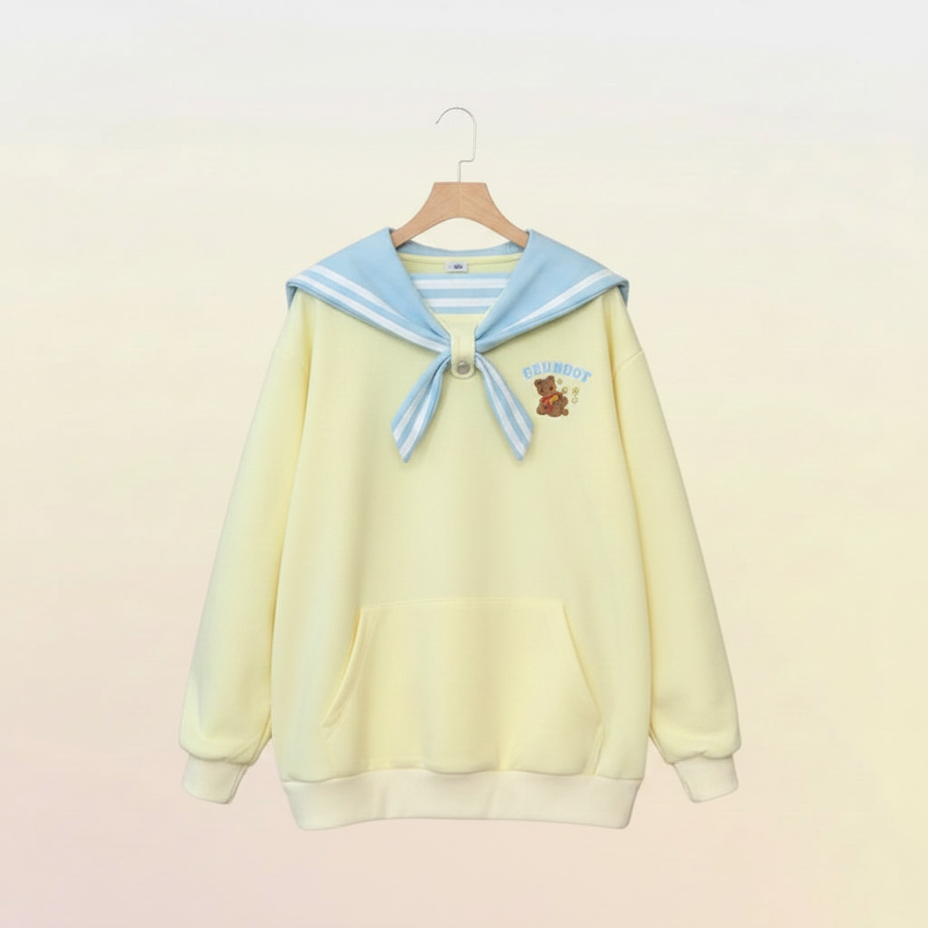 Japanischer Harajuku Bären Oversize Hoodie