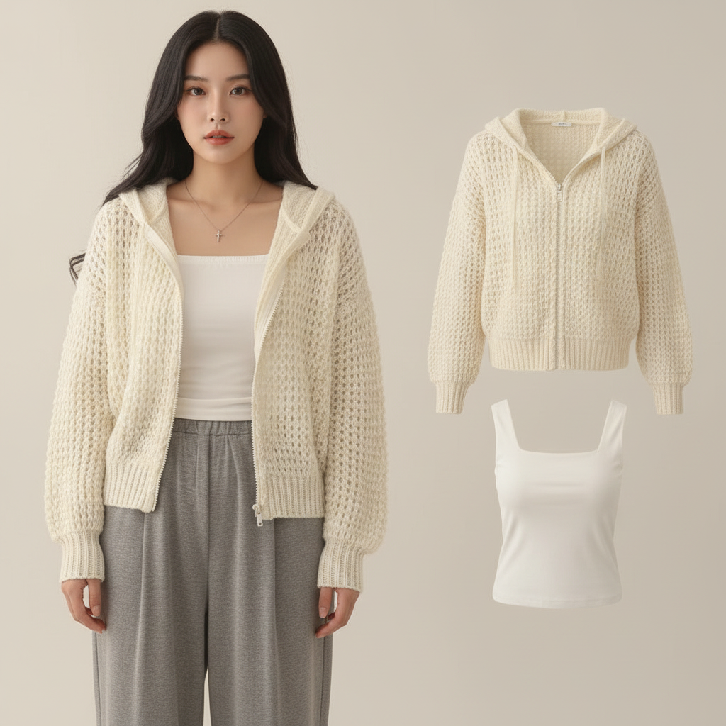 Sweat à capuche zippé streetwear japonais pour un style douillet
