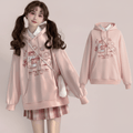 Harajuku Cute Print Sweatshirt Pink Hoodie
