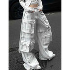 White Cargo Jeans for Women Trendy Style