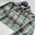 Ethnic Sleeveless Summer Dress Denim Vintage Plaid Set
