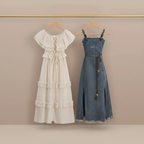 Summer Sleeveless Denim Dress Set Two Piece Outfit - Vusy Kawaii Shop