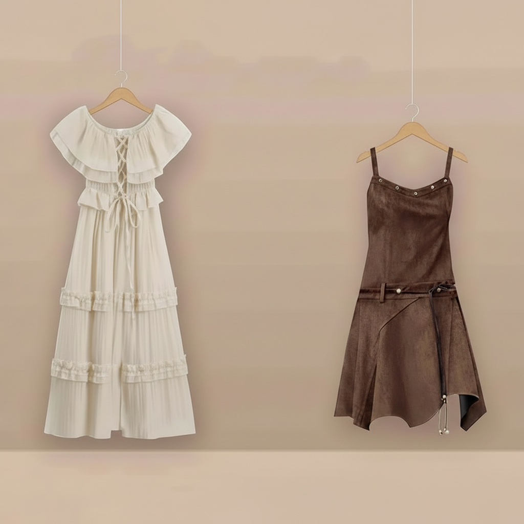 Summer Sleeveless Denim Dress Set Two Piece Outfit - Vusy Kawaii Shop