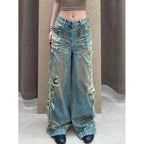 Vusy Kawai Y2K Baggy Ripped Jeans for Women