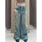 Vusy Kawai Y2K Baggy Ripped Jeans for Women